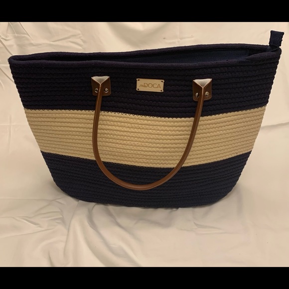 Stella Doca Paper straw blue beach bag - Picture 6 of 9